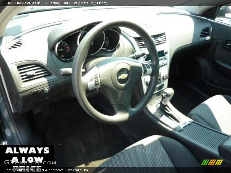 Dark Gray Metallic / Ebony 2009 Chevrolet Malibu LT Sedan