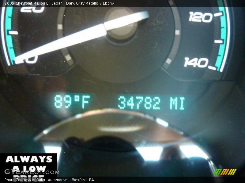 Dark Gray Metallic / Ebony 2009 Chevrolet Malibu LT Sedan