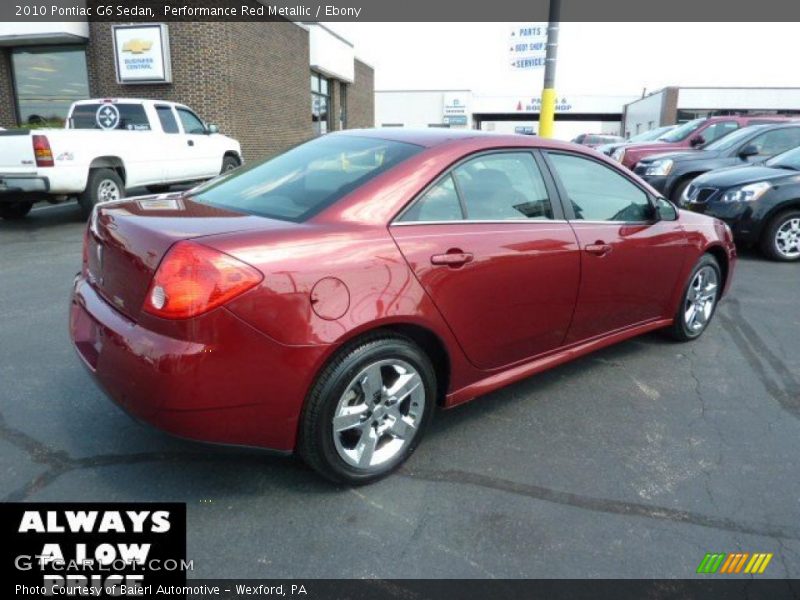 Performance Red Metallic / Ebony 2010 Pontiac G6 Sedan