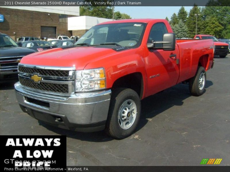 Victory Red / Dark Titanium 2011 Chevrolet Silverado 2500HD Regular Cab 4x4