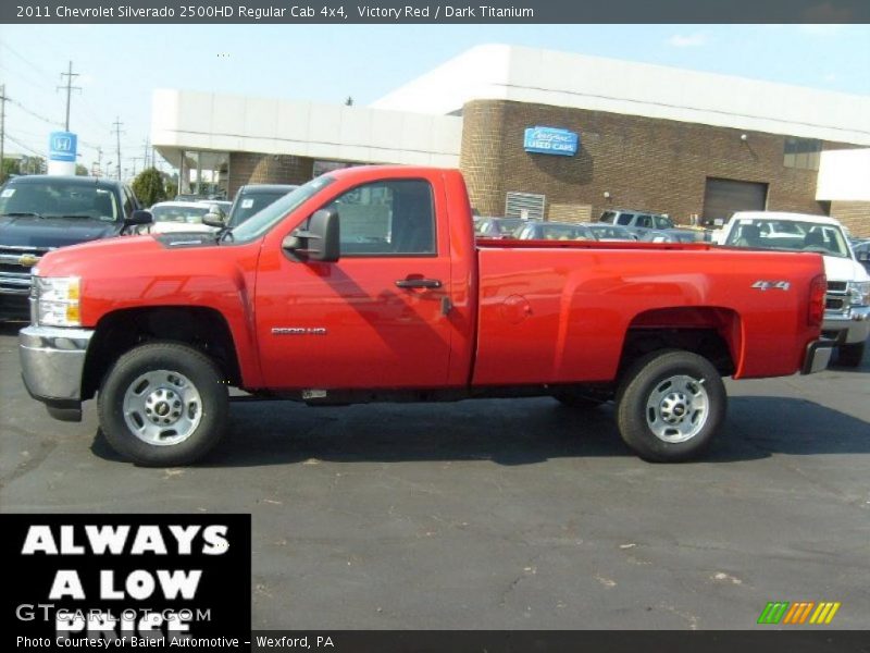 Victory Red / Dark Titanium 2011 Chevrolet Silverado 2500HD Regular Cab 4x4