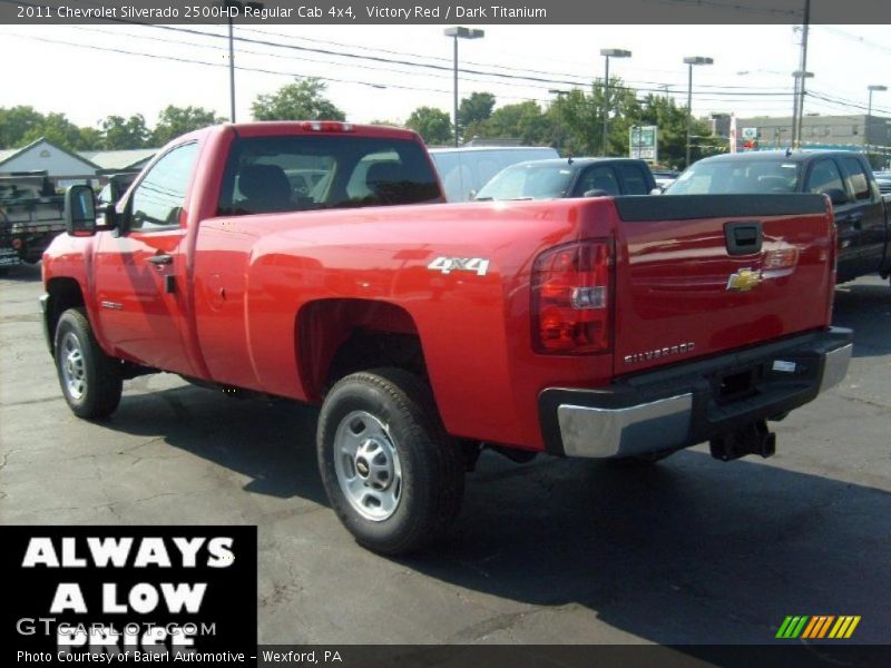 Victory Red / Dark Titanium 2011 Chevrolet Silverado 2500HD Regular Cab 4x4