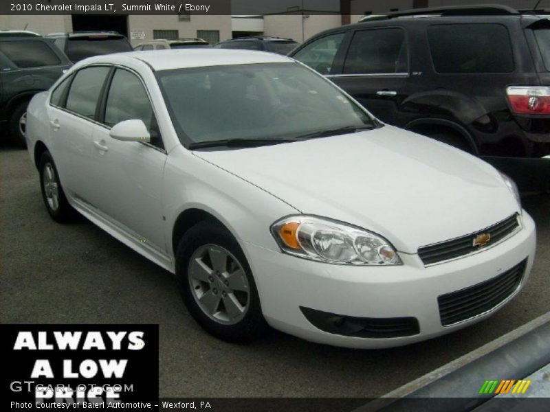 Summit White / Ebony 2010 Chevrolet Impala LT
