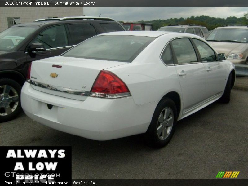 Summit White / Ebony 2010 Chevrolet Impala LT