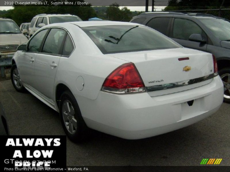 Summit White / Ebony 2010 Chevrolet Impala LT