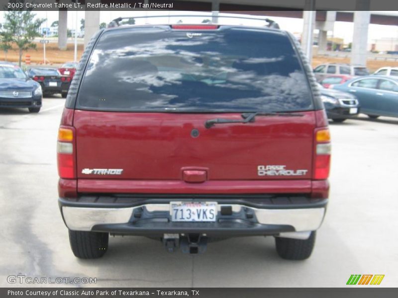 Redfire Metallic / Tan/Neutral 2003 Chevrolet Tahoe LT