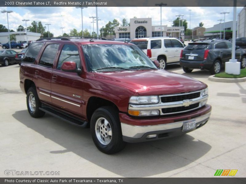 Redfire Metallic / Tan/Neutral 2003 Chevrolet Tahoe LT
