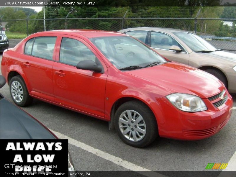 Victory Red / Gray 2009 Chevrolet Cobalt LS Sedan