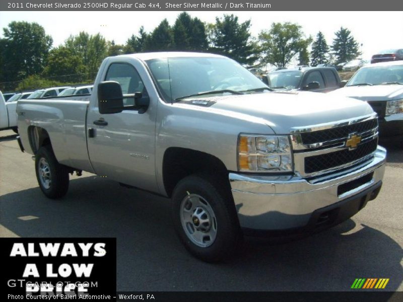 Sheer Silver Metallic / Dark Titanium 2011 Chevrolet Silverado 2500HD Regular Cab 4x4