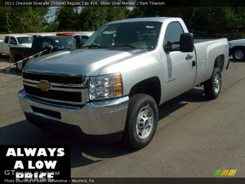 Sheer Silver Metallic / Dark Titanium 2011 Chevrolet Silverado 2500HD Regular Cab 4x4