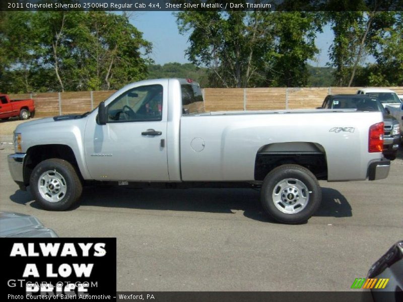 Sheer Silver Metallic / Dark Titanium 2011 Chevrolet Silverado 2500HD Regular Cab 4x4