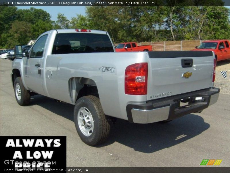 Sheer Silver Metallic / Dark Titanium 2011 Chevrolet Silverado 2500HD Regular Cab 4x4