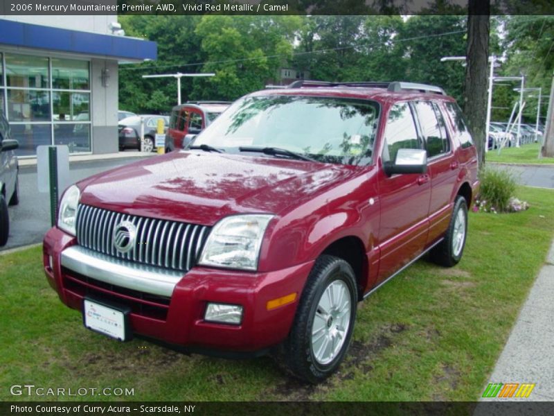 Vivid Red Metallic / Camel 2006 Mercury Mountaineer Premier AWD