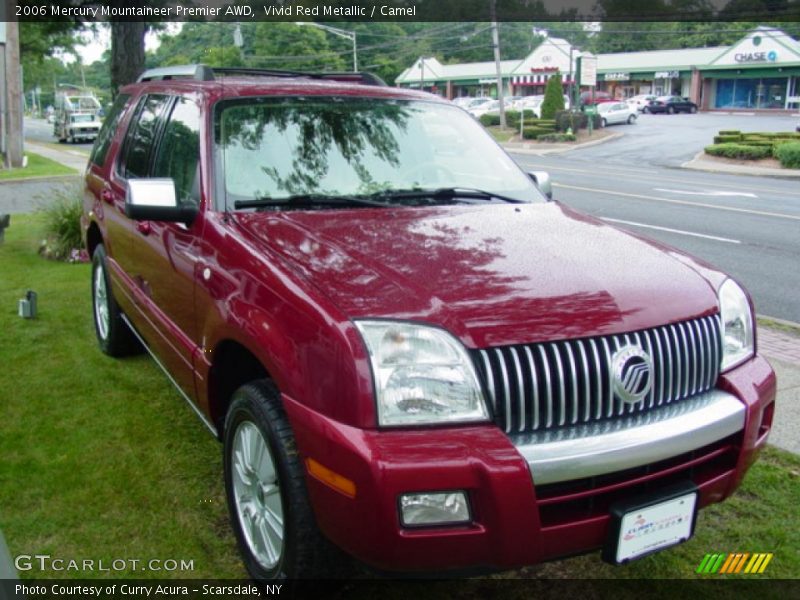 Vivid Red Metallic / Camel 2006 Mercury Mountaineer Premier AWD