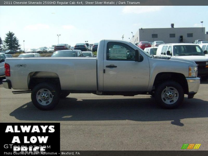Sheer Silver Metallic / Dark Titanium 2011 Chevrolet Silverado 2500HD Regular Cab 4x4