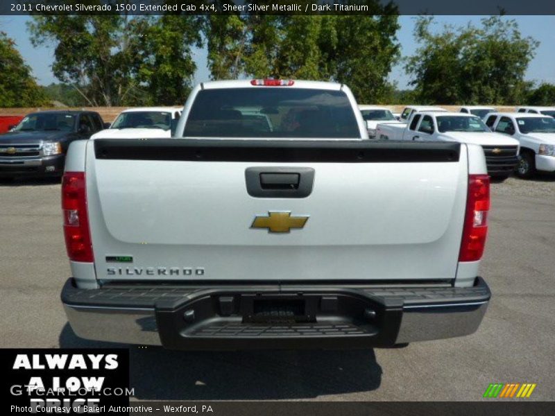 Sheer Silver Metallic / Dark Titanium 2011 Chevrolet Silverado 1500 Extended Cab 4x4