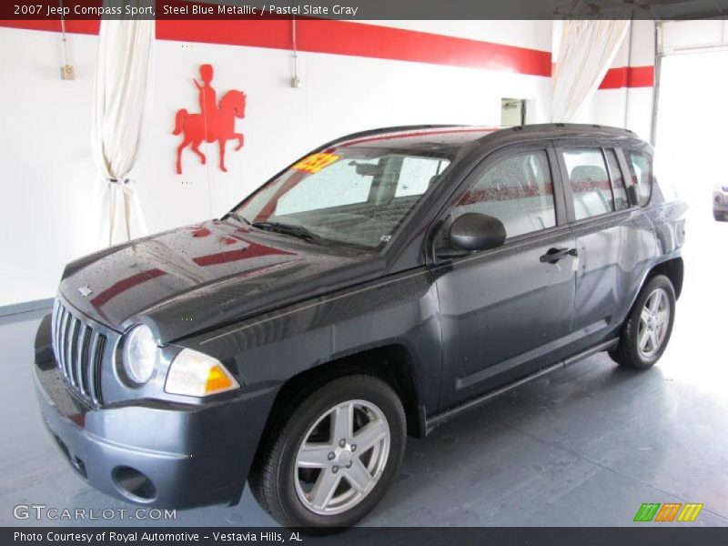 Steel Blue Metallic / Pastel Slate Gray 2007 Jeep Compass Sport