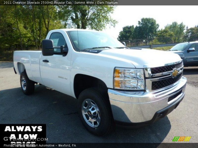 Summit White / Dark Titanium 2011 Chevrolet Silverado 2500HD Regular Cab