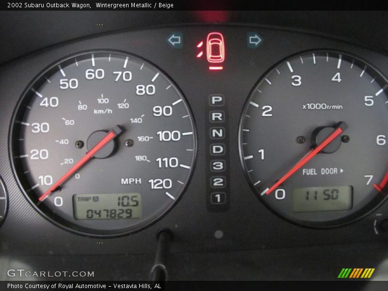 Wintergreen Metallic / Beige 2002 Subaru Outback Wagon