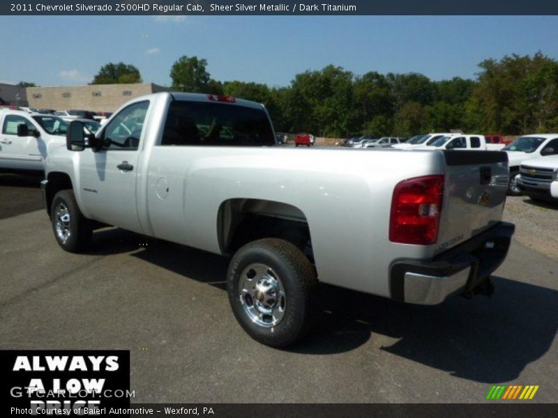 Sheer Silver Metallic / Dark Titanium 2011 Chevrolet Silverado 2500HD Regular Cab