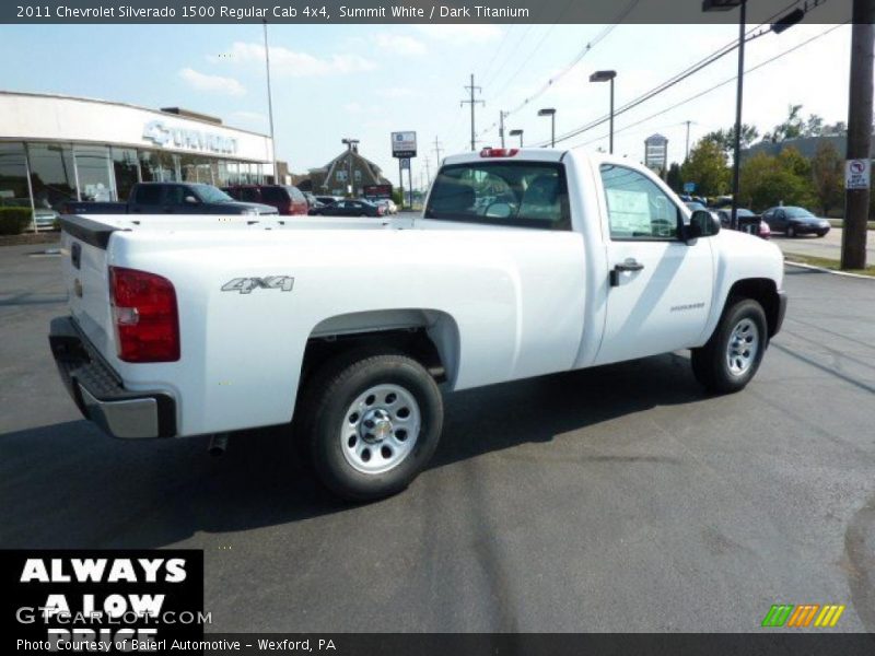 Summit White / Dark Titanium 2011 Chevrolet Silverado 1500 Regular Cab 4x4