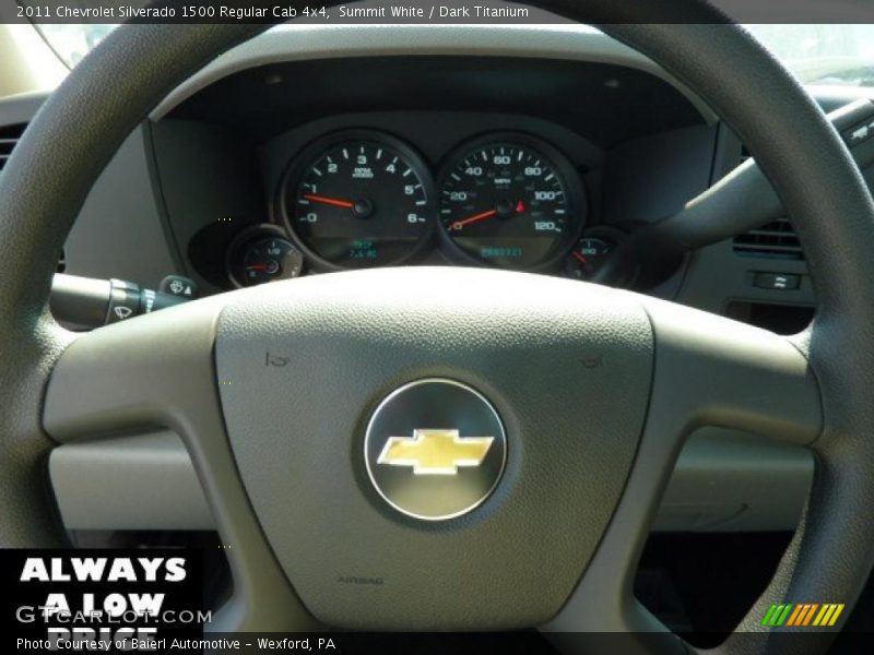 Summit White / Dark Titanium 2011 Chevrolet Silverado 1500 Regular Cab 4x4