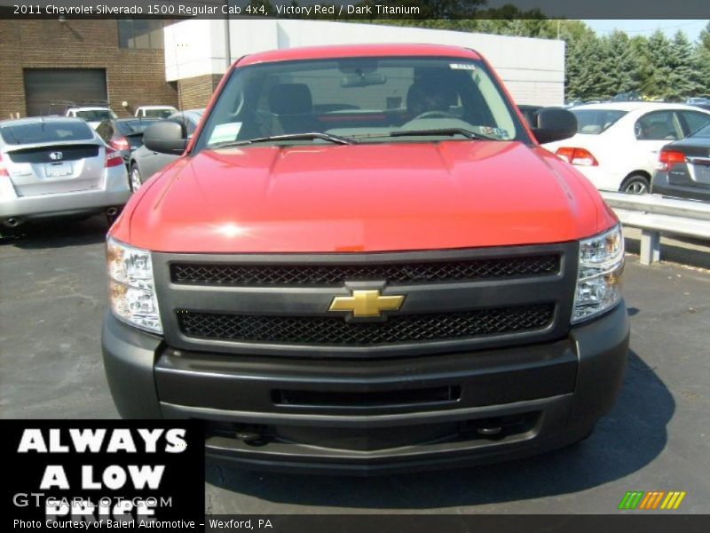 Victory Red / Dark Titanium 2011 Chevrolet Silverado 1500 Regular Cab 4x4