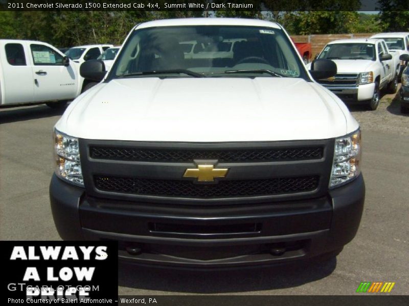 Summit White / Dark Titanium 2011 Chevrolet Silverado 1500 Extended Cab 4x4