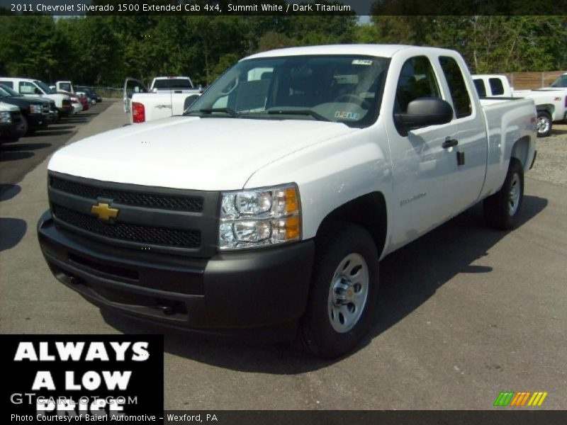 Summit White / Dark Titanium 2011 Chevrolet Silverado 1500 Extended Cab 4x4