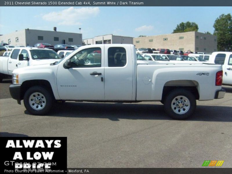 Summit White / Dark Titanium 2011 Chevrolet Silverado 1500 Extended Cab 4x4