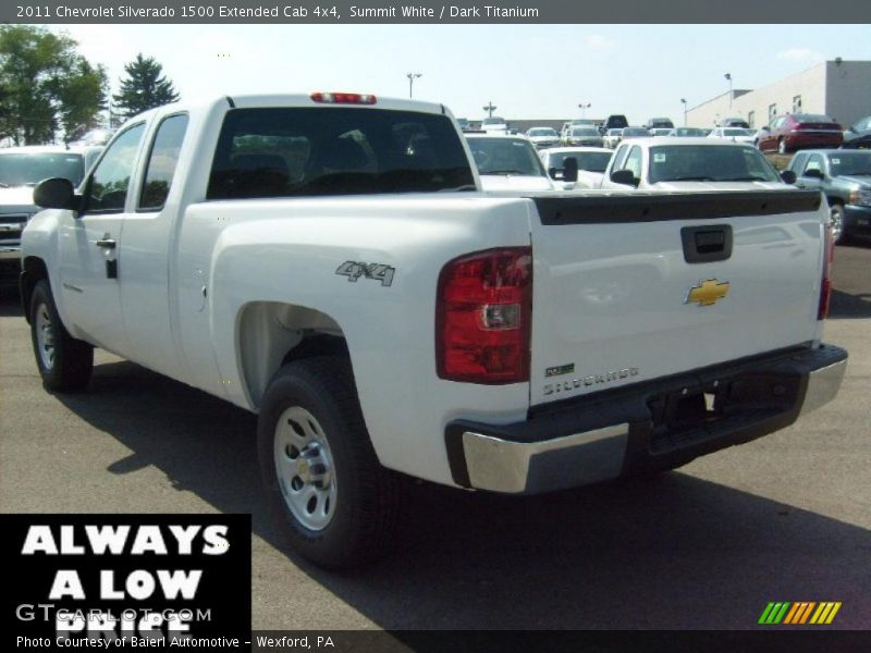 Summit White / Dark Titanium 2011 Chevrolet Silverado 1500 Extended Cab 4x4