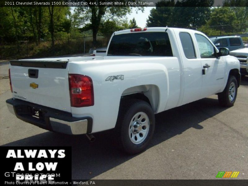 Summit White / Dark Titanium 2011 Chevrolet Silverado 1500 Extended Cab 4x4