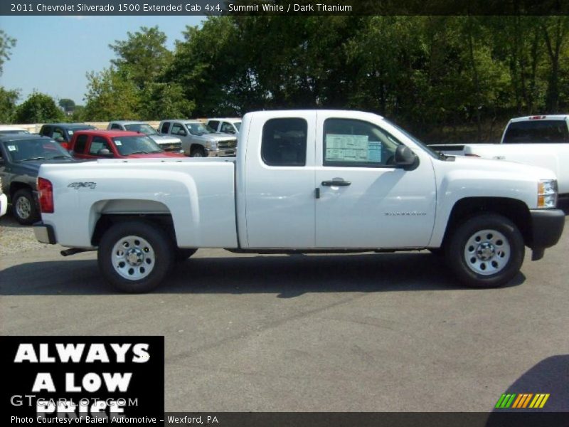 Summit White / Dark Titanium 2011 Chevrolet Silverado 1500 Extended Cab 4x4