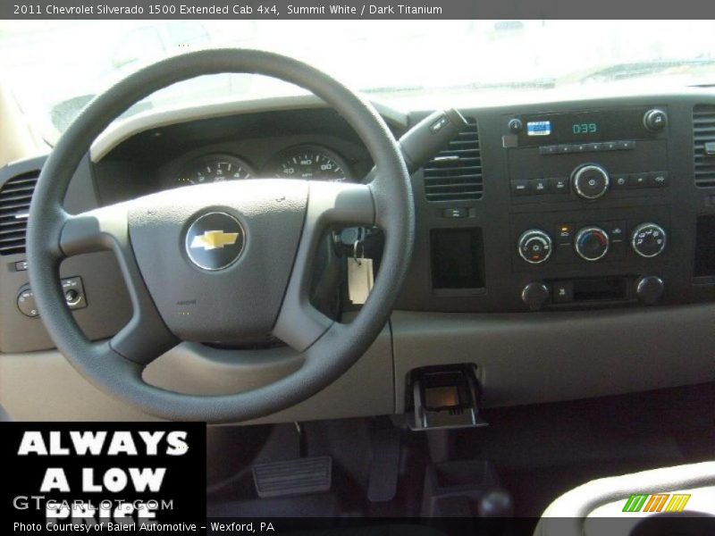 Summit White / Dark Titanium 2011 Chevrolet Silverado 1500 Extended Cab 4x4