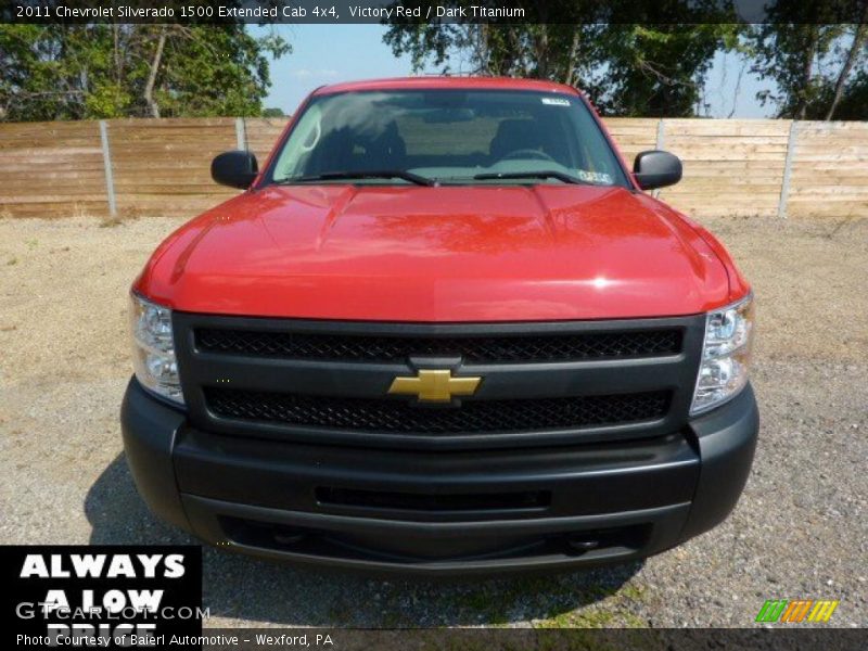 Victory Red / Dark Titanium 2011 Chevrolet Silverado 1500 Extended Cab 4x4