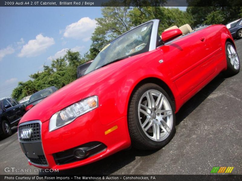 Brilliant Red / Beige 2009 Audi A4 2.0T Cabriolet