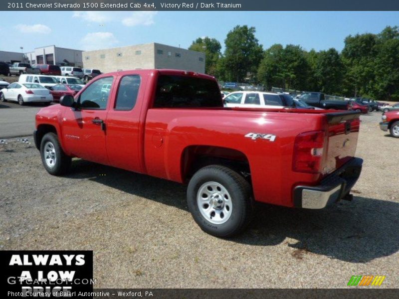Victory Red / Dark Titanium 2011 Chevrolet Silverado 1500 Extended Cab 4x4