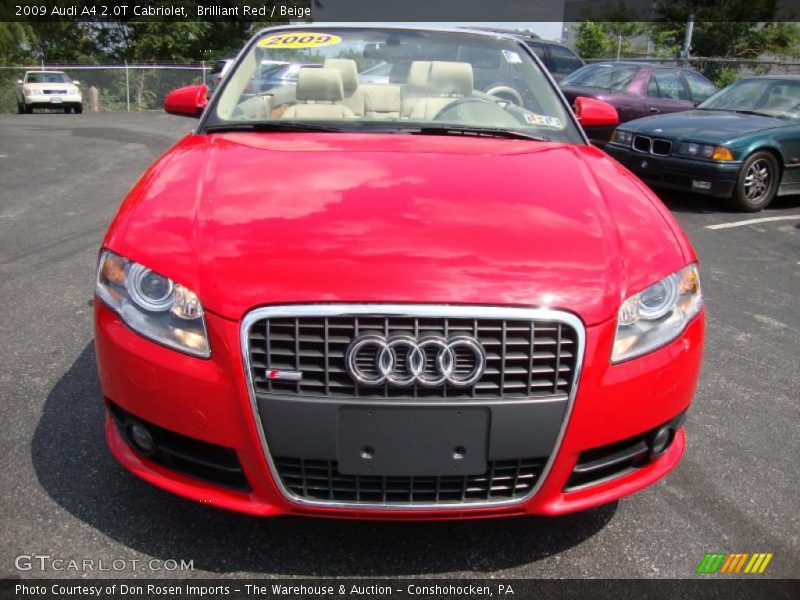 Brilliant Red / Beige 2009 Audi A4 2.0T Cabriolet