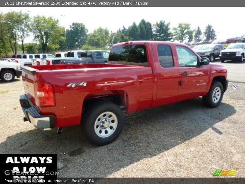 Victory Red / Dark Titanium 2011 Chevrolet Silverado 1500 Extended Cab 4x4