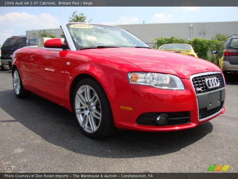 Brilliant Red / Beige 2009 Audi A4 2.0T Cabriolet