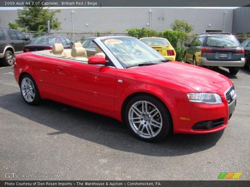 Brilliant Red / Beige 2009 Audi A4 2.0T Cabriolet