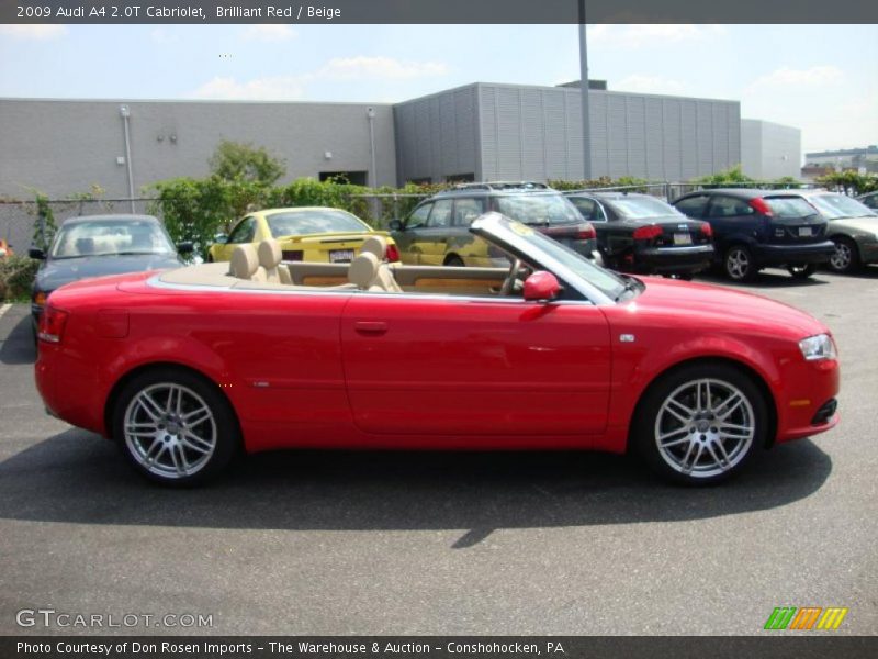 Brilliant Red / Beige 2009 Audi A4 2.0T Cabriolet
