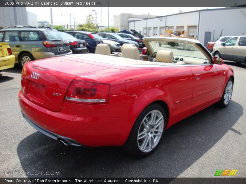 Brilliant Red / Beige 2009 Audi A4 2.0T Cabriolet