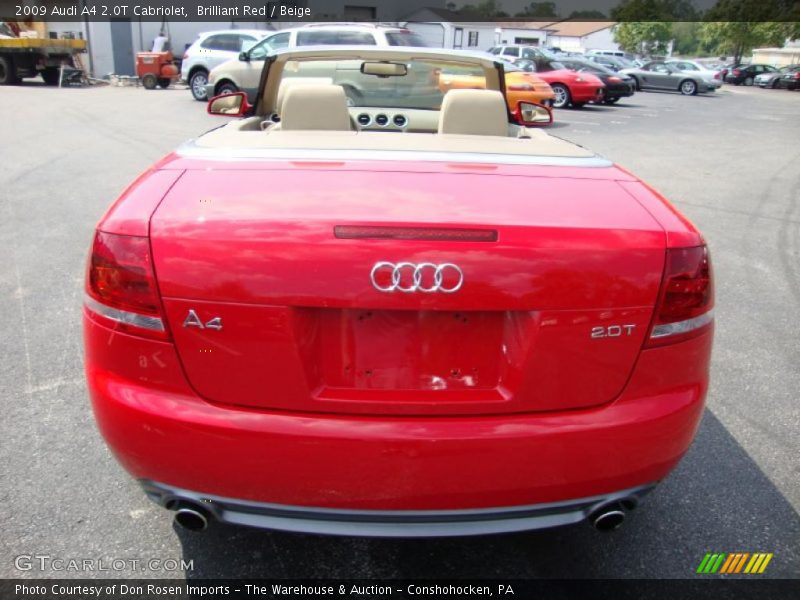 Brilliant Red / Beige 2009 Audi A4 2.0T Cabriolet