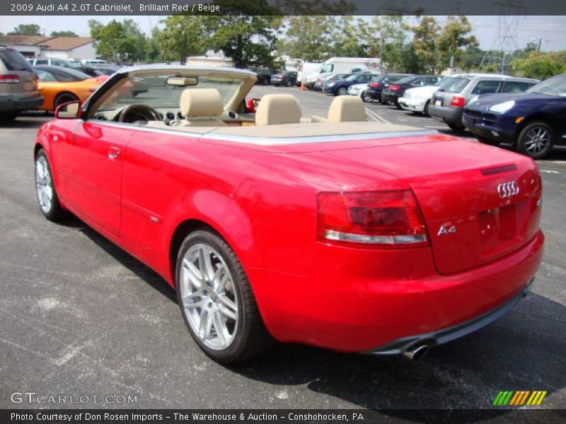 Brilliant Red / Beige 2009 Audi A4 2.0T Cabriolet