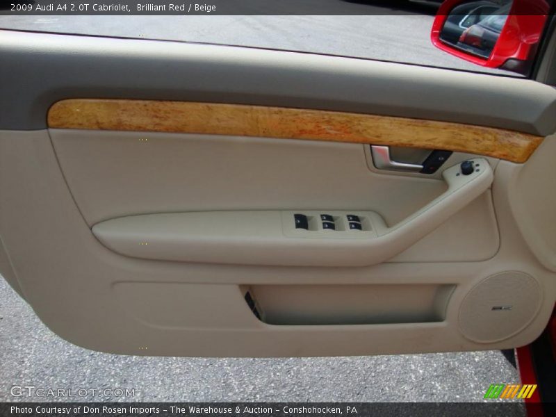 Brilliant Red / Beige 2009 Audi A4 2.0T Cabriolet