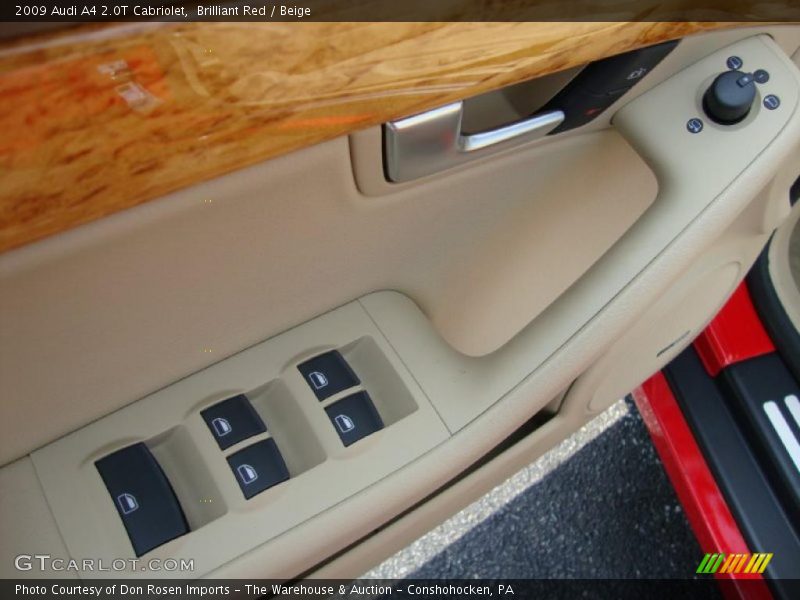 Brilliant Red / Beige 2009 Audi A4 2.0T Cabriolet