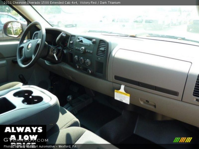 Victory Red / Dark Titanium 2011 Chevrolet Silverado 1500 Extended Cab 4x4