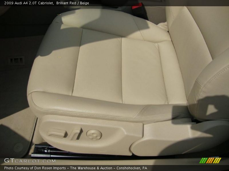Brilliant Red / Beige 2009 Audi A4 2.0T Cabriolet