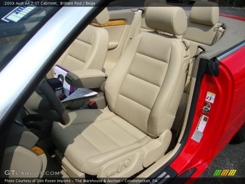 Brilliant Red / Beige 2009 Audi A4 2.0T Cabriolet